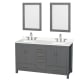 A thumbnail of the Wyndham Collection WCS141460D-QTZ-US3M24 Dark Gray / White Quartz Top / Brushed Chrome Hardware