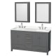 A thumbnail of the Wyndham Collection WCS141460D-QTZ-US3MED Dark Gray / White Quartz Top / Brushed Chrome Hardware