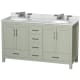 A thumbnail of the Wyndham Collection WCS141460DUNOMXX Light Green / Brushed Nickel Hardware