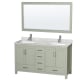 A thumbnail of the Wyndham Collection WCS141460DUNSM58 Light Green / Brushed Nickel Hardware