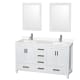 A thumbnail of the Wyndham Collection WCS141460D-QTZ-UNSM24 White / White Quartz Top / Brushed Chrome Hardware