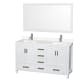 A thumbnail of the Wyndham Collection WCS141460D-QTZ-UNSM58 White / White Quartz Top / Brushed Chrome Hardware