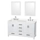 A thumbnail of the Wyndham Collection WCS141460D-QTZ-US3M24 White / White Quartz Top / Brushed Chrome Hardware