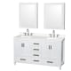 A thumbnail of the Wyndham Collection WCS141460D-QTZ-US3MED White / White Quartz Top / Brushed Chrome Hardware