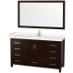 A thumbnail of the Wyndham Collection WCS141460S-VCA-M58 Espresso / Carrara Cultured Marble Top / Brushed Chrome Hardware