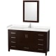 A thumbnail of the Wyndham Collection WCS141460S-VCA-MED Espresso / Carrara Cultured Marble Top / Brushed Chrome Hardware