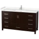 A thumbnail of the Wyndham Collection WCS141460S-VCA-MXX Espresso / Carrara Cultured Marble Top / Brushed Chrome Hardware
