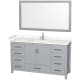 A thumbnail of the Wyndham Collection WCS141460S-VCA-M58 Gray / Carrara Cultured Marble Top / Brushed Chrome Hardware