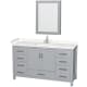 A thumbnail of the Wyndham Collection WCS141460S-VCA-MED Gray / Carrara Cultured Marble Top / Brushed Chrome Hardware