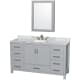 A thumbnail of the Wyndham Collection WCS141460SUNOMED Gray / White Carrara Marble Top / Brushed Chrome Hardware