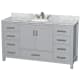 A thumbnail of the Wyndham Collection WCS141460SUNOMXX Gray / White Carrara Marble Top