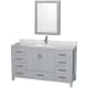 A thumbnail of the Wyndham Collection WCS141460SUNSMED Gray / White Carrara Marble Top / Brushed Chrome Hardware