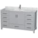 A thumbnail of the Wyndham Collection WCS141460SUNSMXX Gray / White Carrara Marble Top