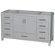 A thumbnail of the Wyndham Collection WC-1414-60-SGL-UM-VAN Gray / Brushed Chrome Hardware
