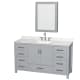 A thumbnail of the Wyndham Collection WCS141460S-QTZ-US3MED Gray / Giotto Quartz Top / Brushed Chrome Hardware