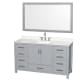 A thumbnail of the Wyndham Collection WCS141460S-QTZ-US3M58 Gray / White Quartz Top / Brushed Chrome Hardware