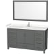 A thumbnail of the Wyndham Collection WCS141460S-VCA-M58 Dark Gray / Carrara Cultured Marble Top / Brushed Chrome Hardware