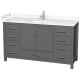 A thumbnail of the Wyndham Collection WCS141460S-VCA-MXX Dark Gray / Carrara Cultured Marble Top / Brushed Chrome Hardware