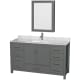 A thumbnail of the Wyndham Collection WCS141460SUNSMED Dark Gray / White Carrara Marble Top / Brushed Chrome Hardware