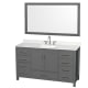 A thumbnail of the Wyndham Collection WCS141460S-QTZ-US3M58 Dark Gray / Giotto Quartz Top / Brushed Chrome Hardware