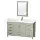 A thumbnail of the Wyndham Collection WCS141460S-VCA-MED Light Green / Carrara Cultured Marble Top / Brushed Nickel Hardware