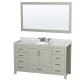 A thumbnail of the Wyndham Collection WCS141460SUNOM58 Light Green / Brushed Nickel Hardware