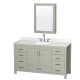 A thumbnail of the Wyndham Collection WCS141460S-QTZ-US3MED Light Green / Giotto Quartz Top / Brushed Nickel Hardware