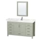 A thumbnail of the Wyndham Collection WCS141460S-VCA-MED Light Green / White Cultured Marble Top / Brushed Nickel Hardware