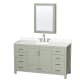 A thumbnail of the Wyndham Collection WCS141460S-QTZ-US3MED Light Green / White Quartz Top / Brushed Nickel Hardware