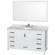 A thumbnail of the Wyndham Collection WCS141460SUNOM58 White / White Carrara Marble Top / Brushed Chrome Hardware