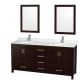 A thumbnail of the Wyndham Collection WCS141472D-QTZ-UNSM24 Espresso / Giotto Quartz Top / Brushed Chrome Hardware