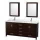 A thumbnail of the Wyndham Collection WCS141472D-QTZ-UNSMED Espresso / Giotto Quartz Top / Brushed Chrome Hardware