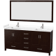 A thumbnail of the Wyndham Collection WCS141472D-VCA-M70 Espresso / White Cultured Marble Top / Brushed Chrome Hardware
