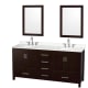 A thumbnail of the Wyndham Collection WCS141472D-QTZ-US3M24 Espresso / White Quartz Top / Brushed Chrome Hardware