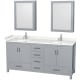 A thumbnail of the Wyndham Collection WCS141472D-VCA-MED Gray / Carrara Cultured Marble Top / Brushed Chrome Hardware