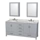 A thumbnail of the Wyndham Collection WCS141472DUNOMED Gray / White Carrara Marble Top / Brushed Chrome Hardware