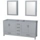 A thumbnail of the Wyndham Collection WCS141472DUNOMED Gray / White Carrara Marble Top / Brushed Chrome Hardware