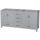A thumbnail of the Wyndham Collection WC-1414-72-DBL-UM-VAN Gray / Brushed Chrome Hardware