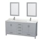 A thumbnail of the Wyndham Collection WCS141472D-QTZ-UNSM24 Gray / Giotto Quartz Top / Brushed Chrome Hardware