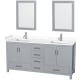 A thumbnail of the Wyndham Collection WCS141472D-VCA-M24 Gray / White Cultured Marble Top / Brushed Chrome Hardware