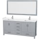 A thumbnail of the Wyndham Collection WCS141472D-VCA-M70 Gray / White Cultured Marble Top / Brushed Chrome Hardware