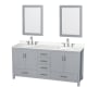 A thumbnail of the Wyndham Collection WCS141472D-QTZ-US3M24 Gray / White Quartz Top / Brushed Chrome Hardware