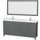 A thumbnail of the Wyndham Collection WCS141472D-VCA-M70 Dark Gray / Carrara Cultured Marble Top / Brushed Chrome Hardware