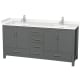 A thumbnail of the Wyndham Collection WCS141472D-VCA-MXX Dark Gray / Carrara Cultured Marble Top / Brushed Chrome Hardware