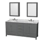 A thumbnail of the Wyndham Collection WCS141472DUNOMED Dark Gray / White Carrara Marble Top / Brushed Chrome Hardware