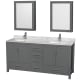 A thumbnail of the Wyndham Collection WCS141472DUNSMED Dark Gray / White Carrara Marble Top / Brushed Chrome Hardware