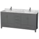 A thumbnail of the Wyndham Collection WCS141472DUNSMXX Dark Gray / White Carrara Marble Top / Brushed Chrome Hardware