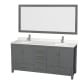 A thumbnail of the Wyndham Collection WCS141472D-QTZ-UNSM70 Dark Gray / Giotto Quartz Top / Brushed Chrome Hardware