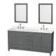 A thumbnail of the Wyndham Collection WCS141472D-QTZ-US3M24 Dark Gray / White Quartz Top / Brushed Chrome Hardware