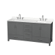 A thumbnail of the Wyndham Collection WCS141472D-QTZ-US3MXX Dark Gray / White Quartz Top / Brushed Chrome Hardware